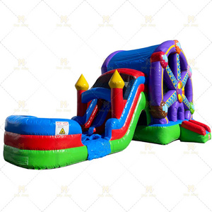 Hot sale commercial jumping bouncer house combo inflatable bouncy castle with water slide