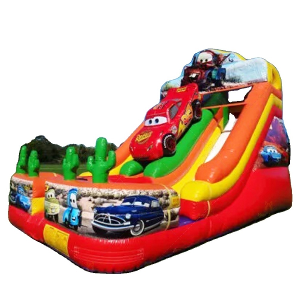 6m high kids extreme speed race inflatable car slide in commercial grade dry slide inflatable bouncer