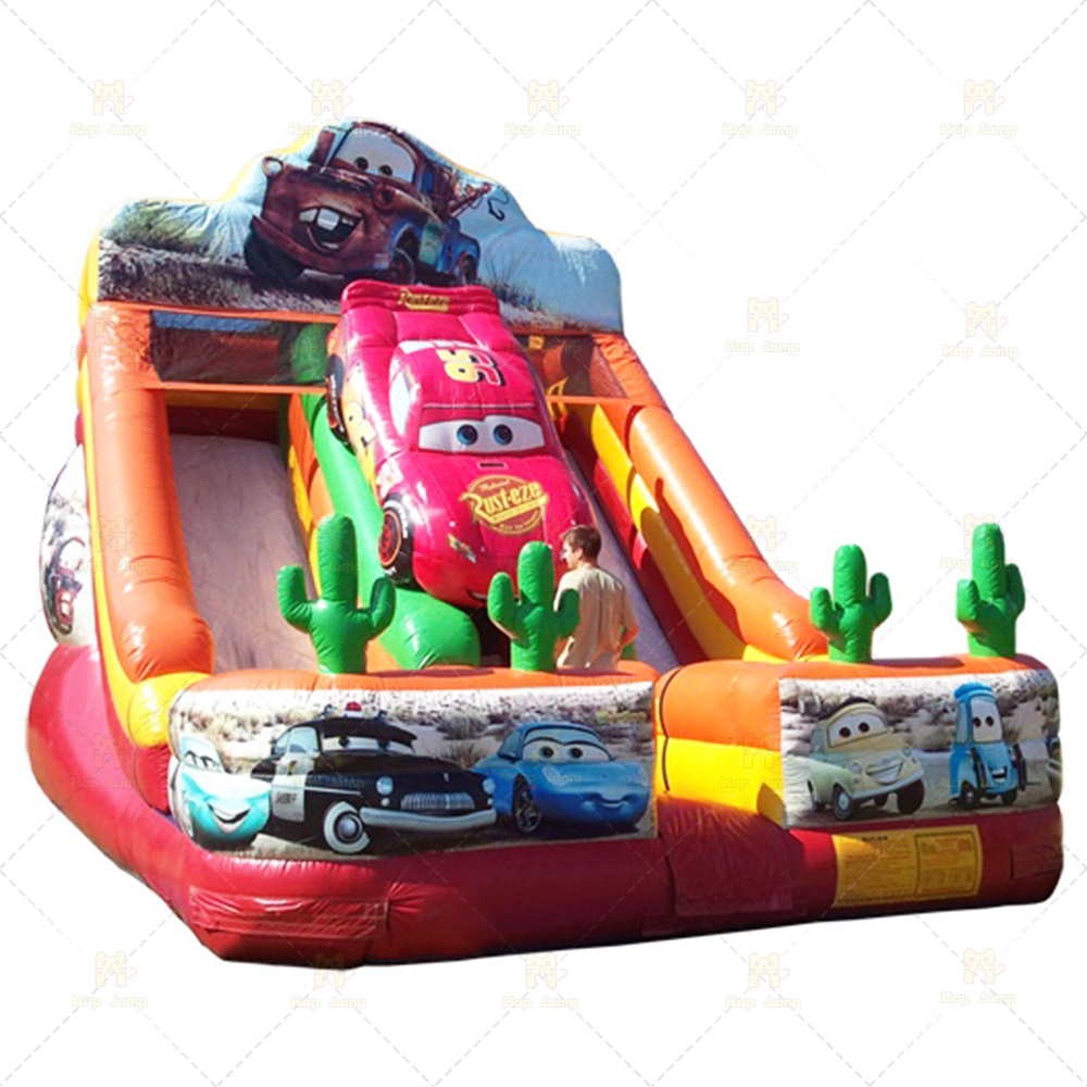 6m high kids extreme speed race inflatable car slide in commercial grade dry slide inflatable bouncer