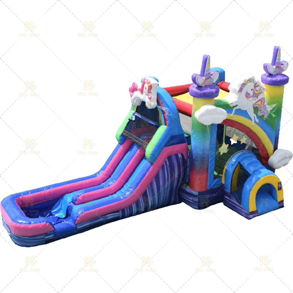 Hot sale commercial jumping bouncer house combo inflatable bouncy castle with water slide