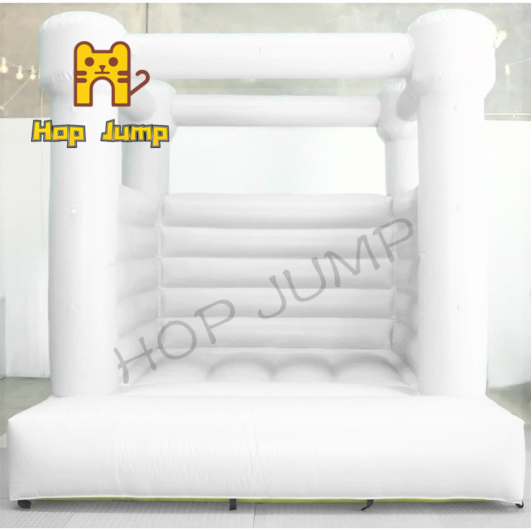 Customizable 13x13 party wedding bouncy castle inflatable bouncer white bounce house for kids adults jumping