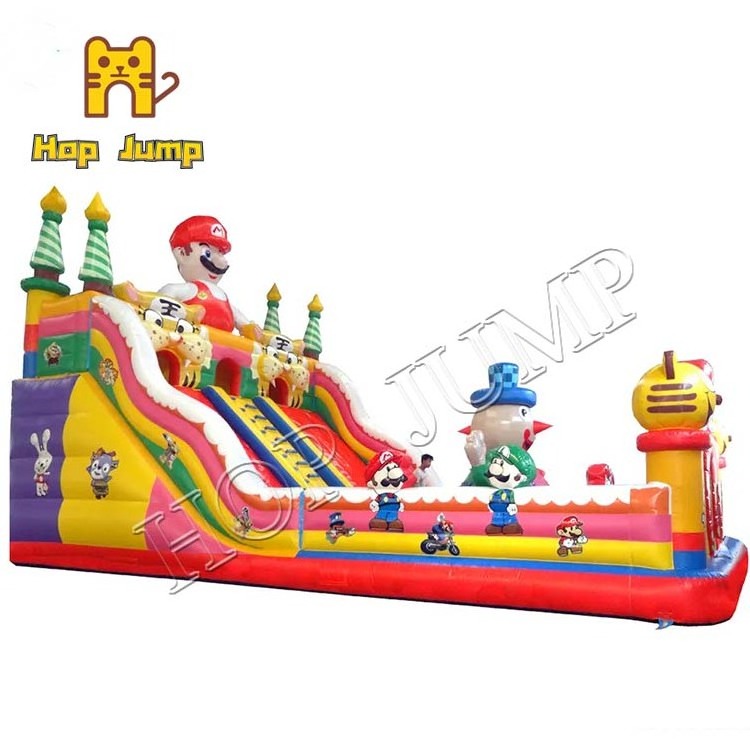 Hot sale bounce house commercial obstacle course PVC inflatable game Super Mario inflatable bounce house