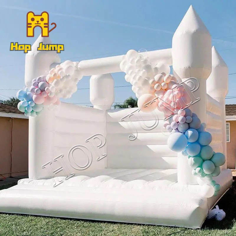 Commercial grade 13ft 4m bounce house white inflatable jumper castle for sale