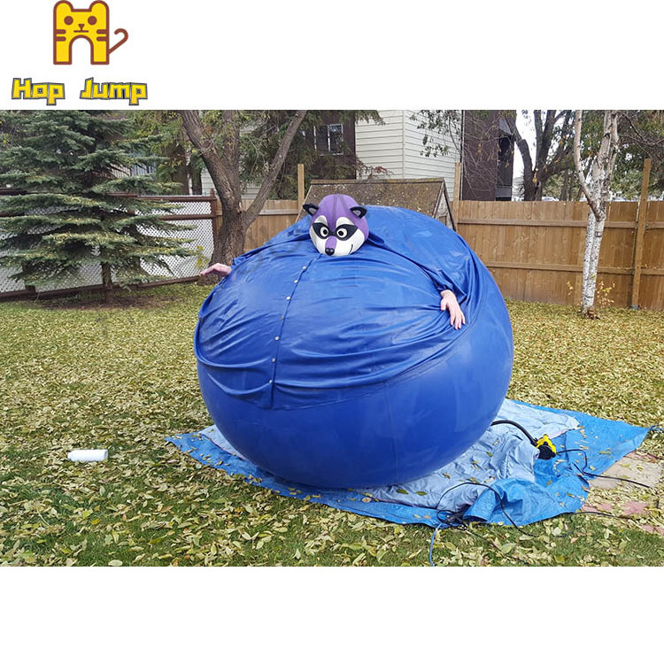 wearing round inflatable blueberry suit custom airtight pvc inflatable suit