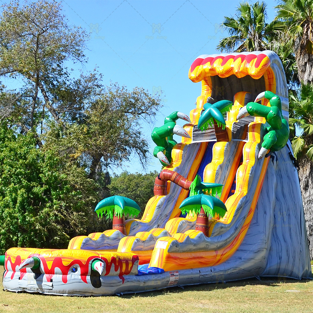 Bouncing castles combo toboggan a eau gonflable dino inflatable water slide wholesale