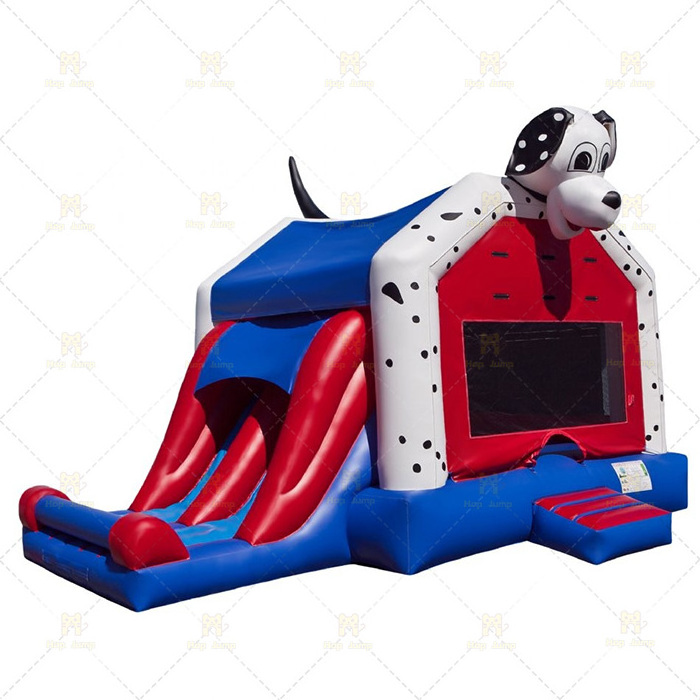 double dual dalmatian combo bounce slide commercial inflatable bouncers spotted dog jumping castle