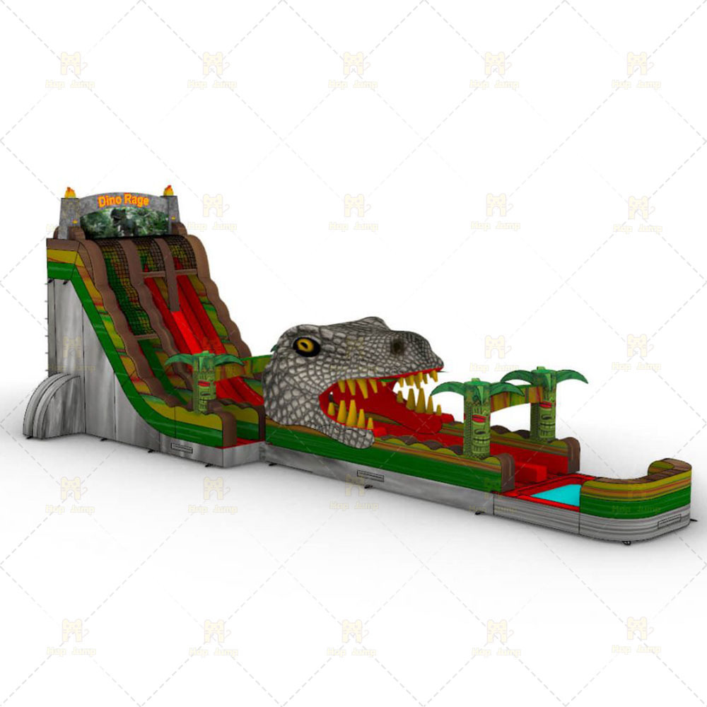 Bouncing castles combo toboggan a eau gonflable dino inflatable water slide wholesale