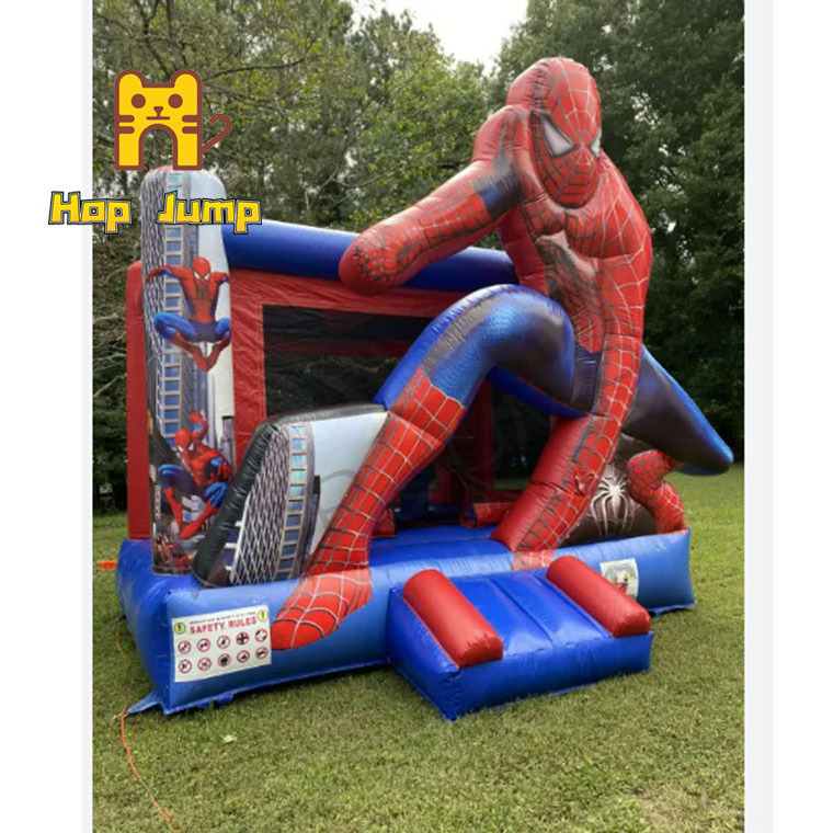 Commercial playground kids spiderman bouncer bouncy castle spider-man bounce house inflatable Jumping house