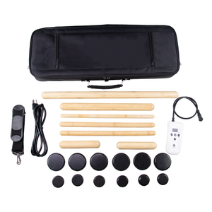 Bamboo Massage Sticks Warmer Set - Portable Electric Professional Massager Heating Therapy Kit w/ Digital Temperature Controller