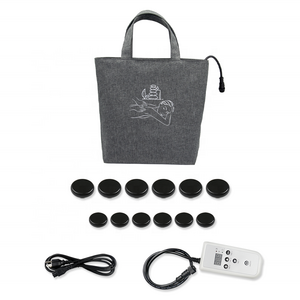 Hot stone 12Pcs Deluxe Warm Stone Massage Set/hot stone massage warmer