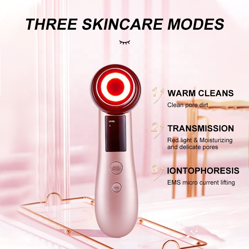 New Beauty 7 in 1 Face Lifting Device EMS Skin Rejuvenation Face Massager Photon Light Therapy Anti Aging Beauty Machine