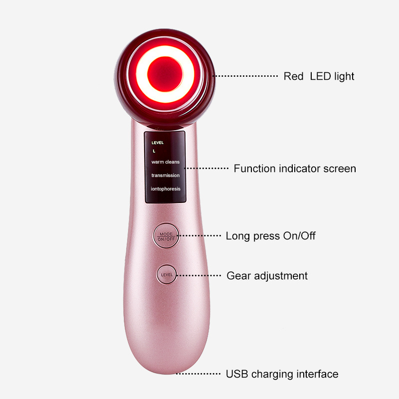 New Beauty 7 in 1 Face Lifting Device EMS Skin Rejuvenation Face Massager Photon Light Therapy Anti Aging Beauty Machine