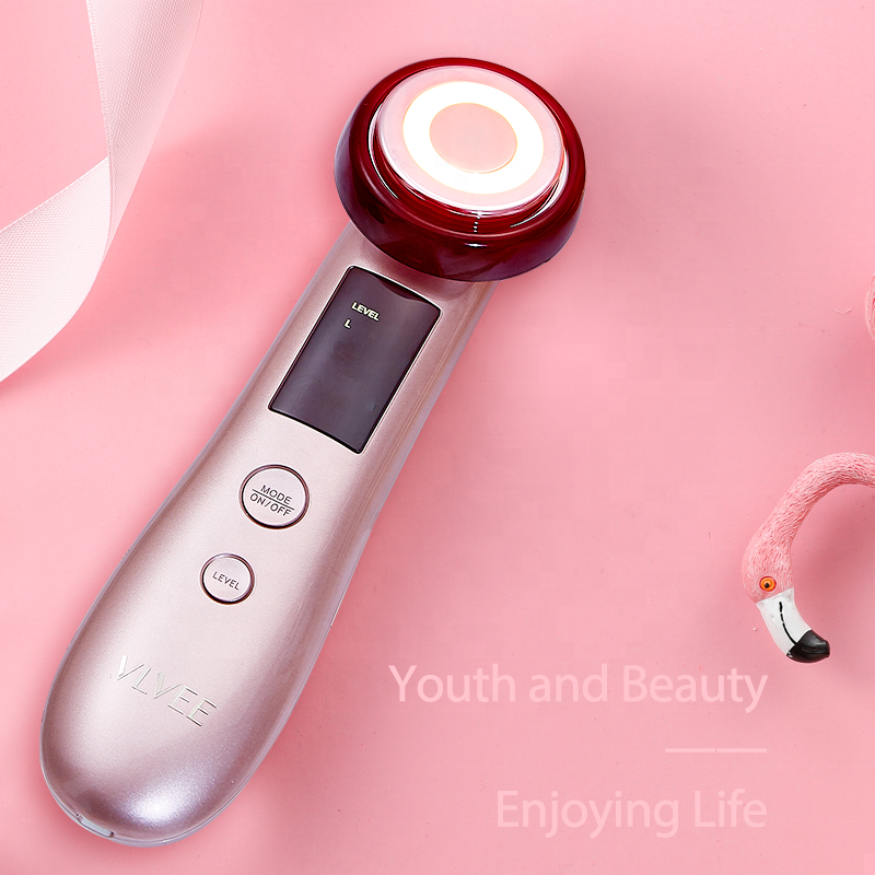 New Beauty 7 in 1 Face Lifting Device EMS Skin Rejuvenation Face Massager Photon Light Therapy Anti Aging Beauty Machine