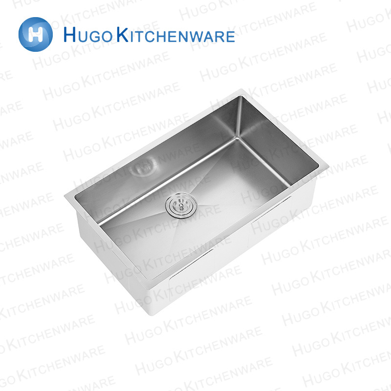 stainless steel kitchen sink 18 Gauge Polished Stainless Steel Modern Undermount Handmade Sink