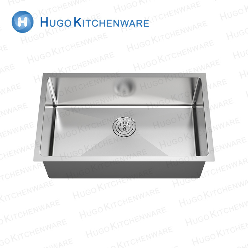 stainless steel kitchen sink 18 Gauge Polished Stainless Steel Modern Undermount Handmade Sink