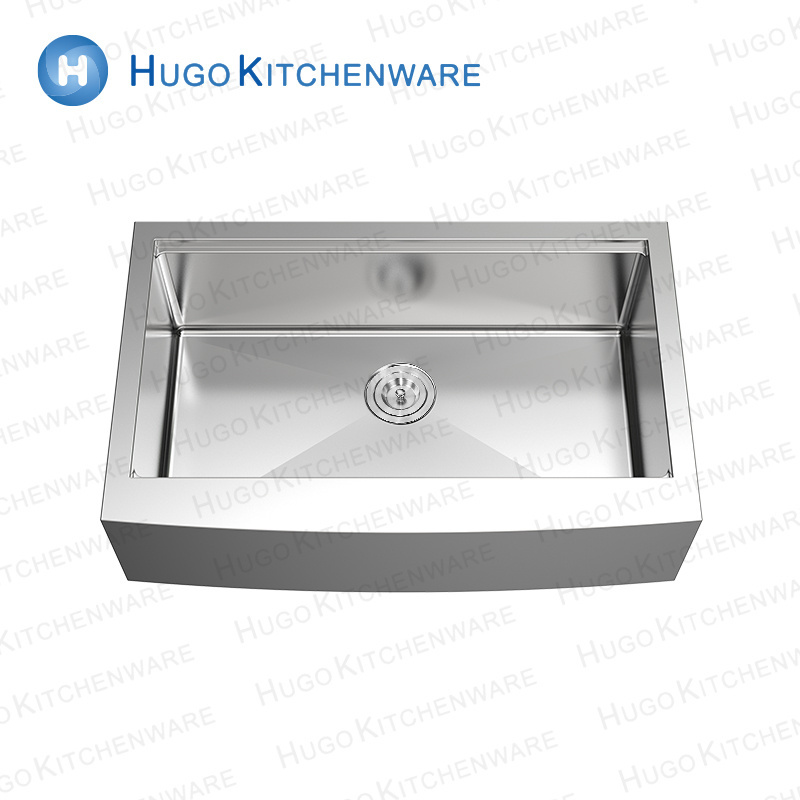 Kitchen Counter Mount Single Bowl Rectangular Kitchen Sink Commercial Free-standing Sink