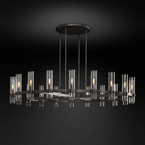 Hot Sale Contemporary Luxury Farmhouse Indoor Pendant Ravelle Round Hand Blown Glass Chandelier