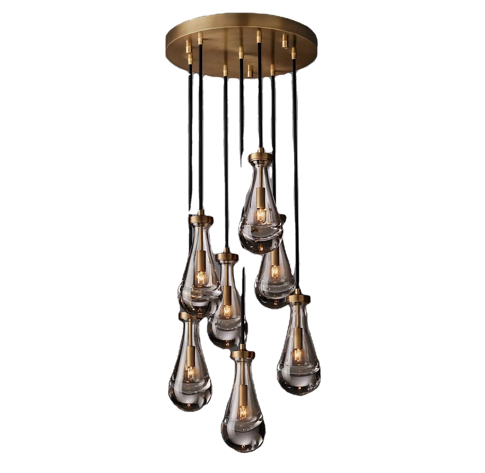 2022 Modern Luxury Ceiling Light Indoor Lighting Fixtures Led Pendant Lighting Crystal Chandelier