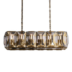 modern lamps home decor luxury decorations light fixtures 54" rectangle crystal chandelier for dining room