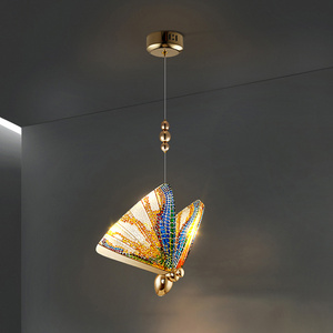 Nordic Postmodern Luxury Elegant Butterfly Bedroom Beside Lights Pendant Light