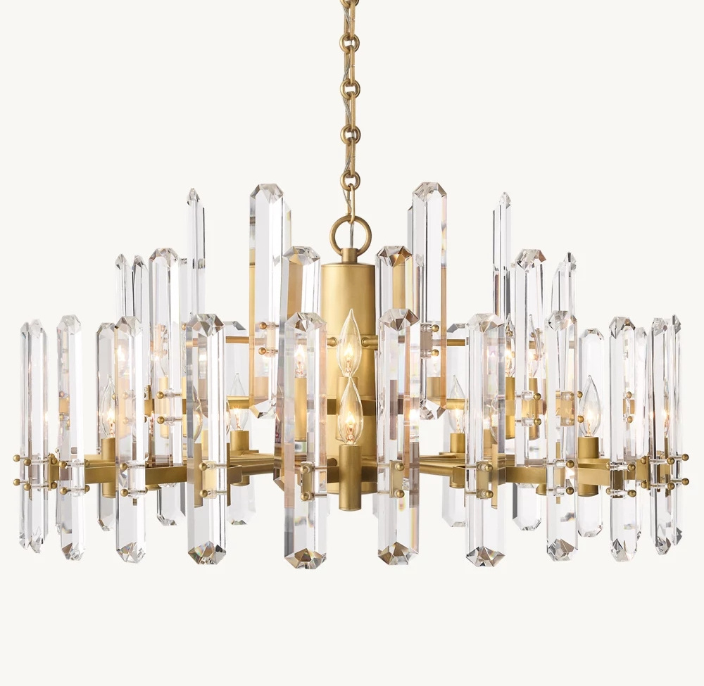 Modern Indoor Restoration Fixtures Led Crystal Ceiling Bonnington Round Lighting Hardware Chandelier From Living Room