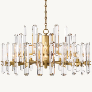 Modern Indoor Restoration Fixtures Led Crystal Ceiling Bonnington Round Lighting Hardware Chandelier From Living Room