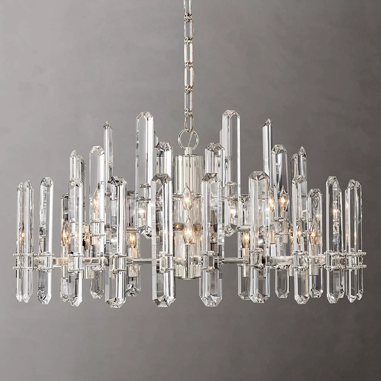 Modern Indoor Restoration Fixtures Led Crystal Ceiling Bonnington Round Lighting Hardware Chandelier From Living Room