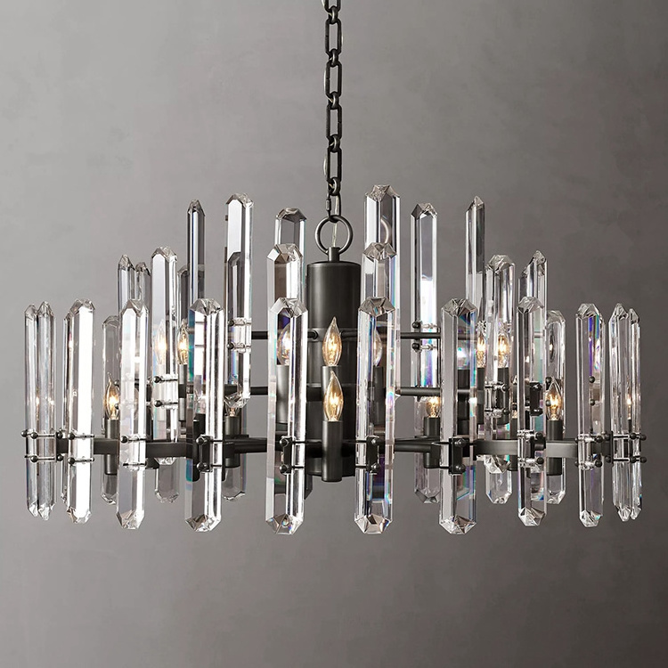 Modern Indoor Restoration Fixtures Led Crystal Ceiling Bonnington Round Lighting Hardware Chandelier From Living Room