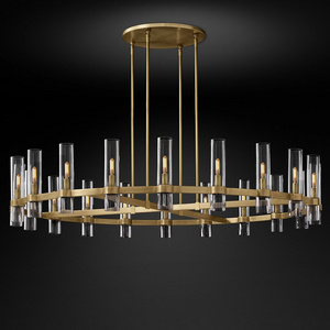 Hot Sale Indoor Decorative Luxury Bulbs Pendant Light Ravelle Round Restoration Chandeliers For Living Room