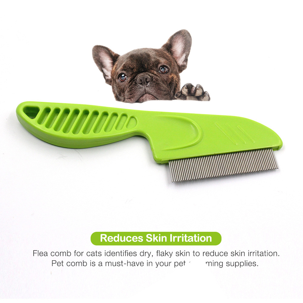 Wholesale Stainless Steel pins Pet Hair Grooming Tool Dog And Cat Flea Lice Comb