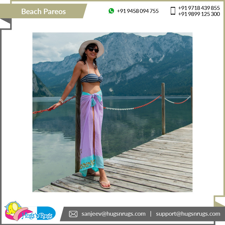 Top Quality Beach Product Printing 100% Cotton Beach Pareos Sarongs Leading Manufacturer of Top Quality Wholesale Customized