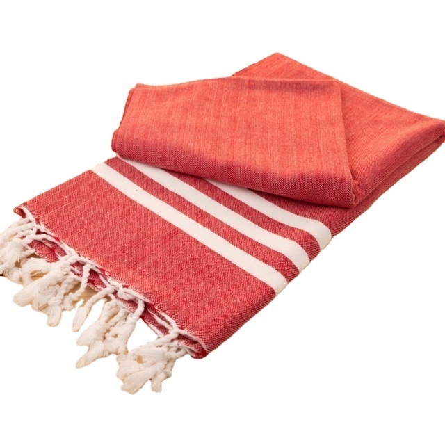 Top Exporter 100% Organic Cotton Luxurious Eye Catching New Design Fouta Towel Soft Fouta Towel for Beach