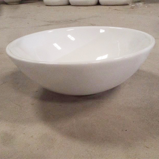 Factory hot selling bathroom hotel vessel modern style round ceramic porcelain sink wash basin