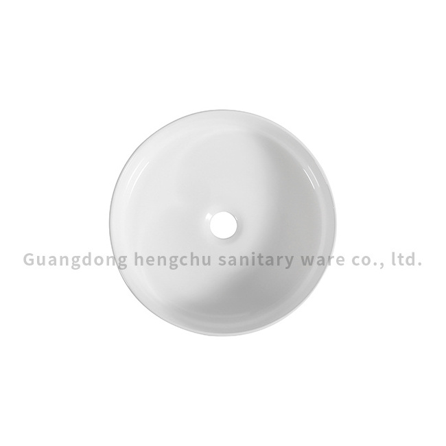 factory wholesale Ceramic Hand Wash Basin Sink Bathroom Wash Basin Round Ceramic Table Top Basin