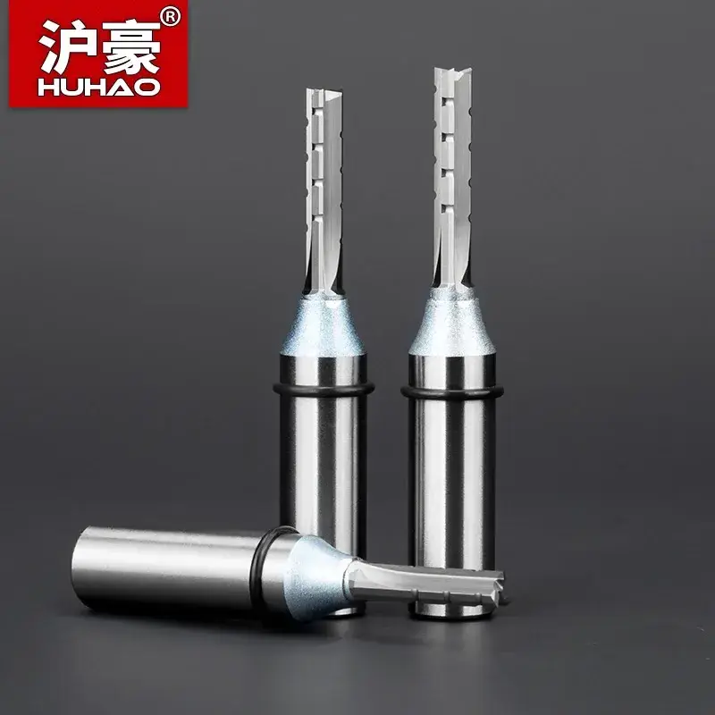 HUHAO 12.7mm 3Flutes TCT Trimming Straight Milling Cutter For MDF Plywood Chipboard Hard Wood Drill Engraving Router Bit