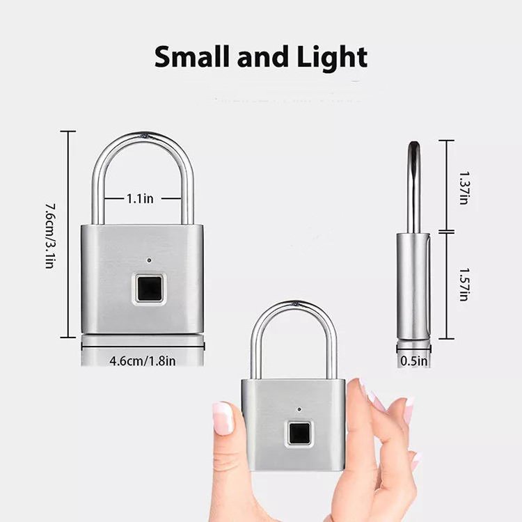 Stainless steel Outdoor Waterproof Smart FingerPrint PadLock Wifi Tuya Padlock Fingerprint Security Padlocks