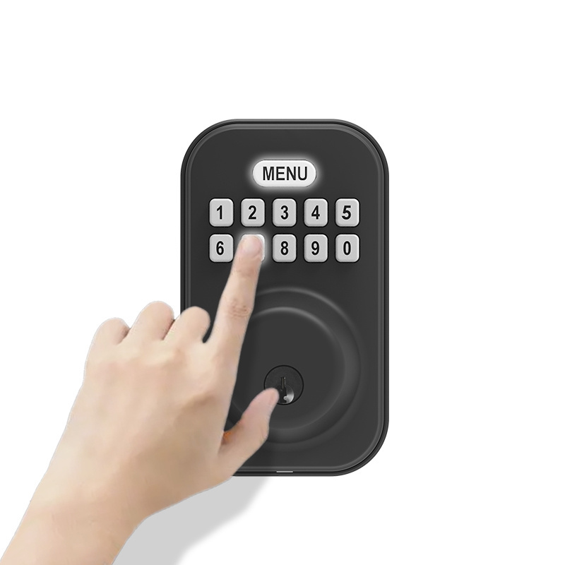 Electronic smart keypad combination digital deadbolt door lock with keys for American Door