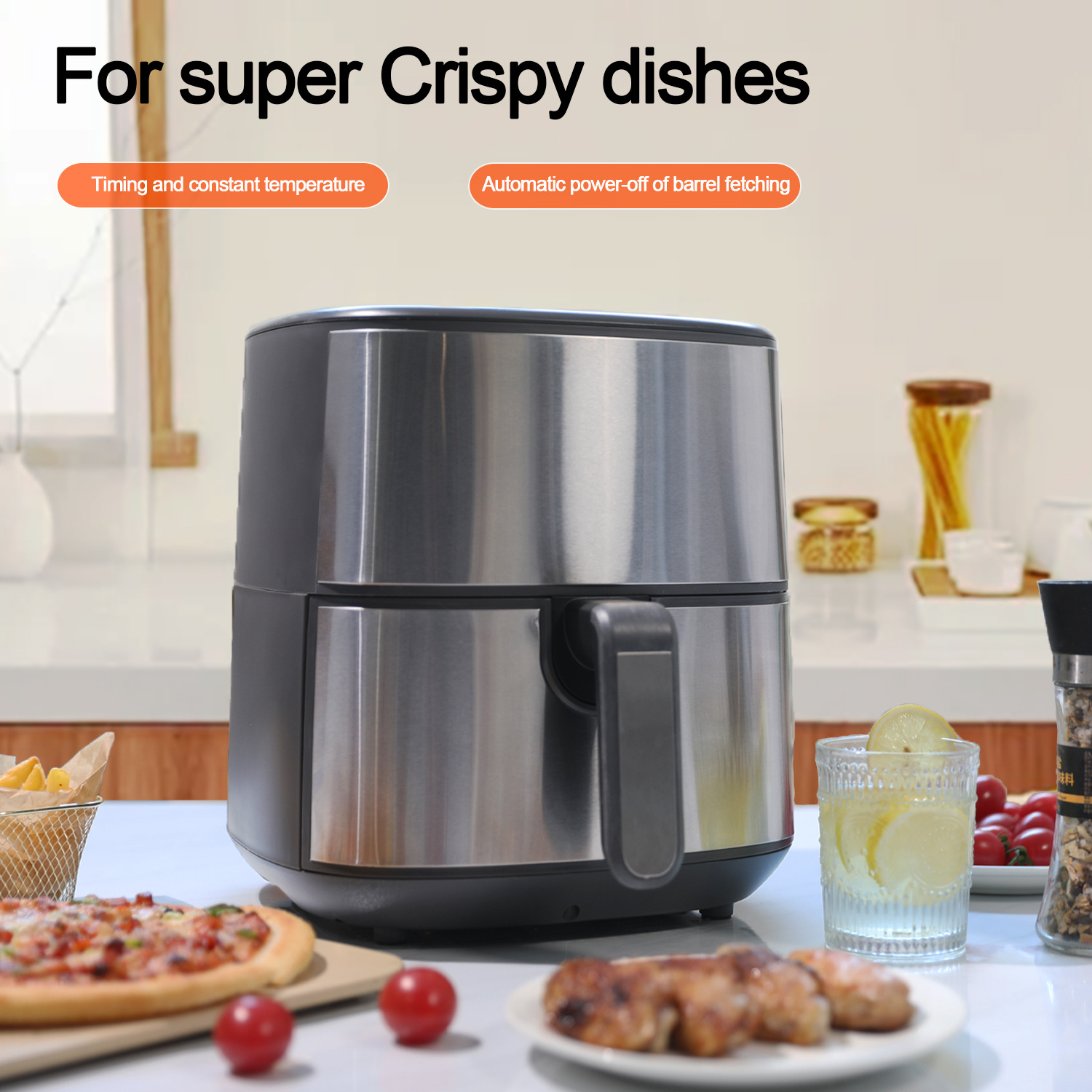 Oven and Air Fryer Combo, 21 Smart Presets, 9 Easy-to-Clean Accessories, 1600W, Stainless Steel, AFO 50932 OW