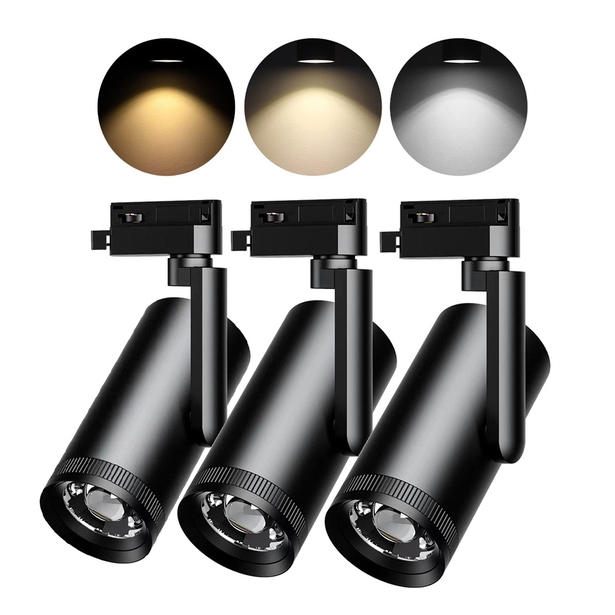 Customizable 12W 20W 30W  Adjustable Zoomable Track Lighting 360 Focus Cob Led Track Lights Moving Head Light