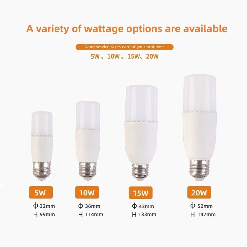 China Factory LED Light led column lamp Plastic+Aluminum Bulb 5W 10W 15W 20W E27 SMD LED Bulb