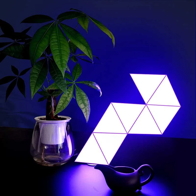 10 Pcs/Set Smart Multicolor Triangle LED Light Panels Music Wifi Control Led Night Lights Quantum Lamp Smart Wall light