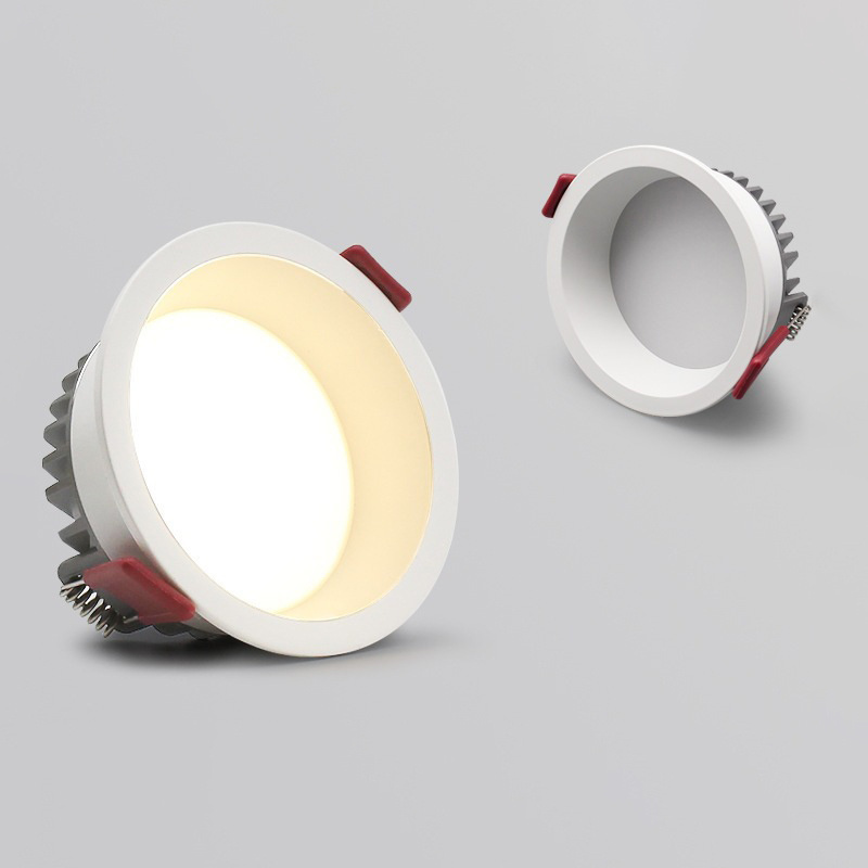 Commercial indoor circular spotlight downlights embedded 9W 12W 18W 24W LED downlights