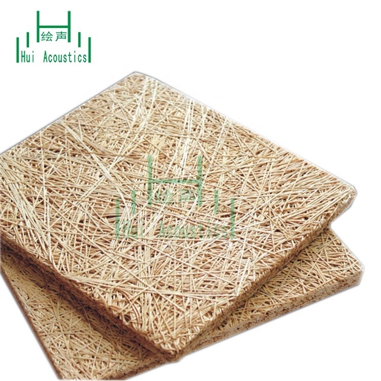 Soundproof Interior Wall Wood Wool Panel Wood Panelling Wall Covering Sound Absorber Ceiling Tile