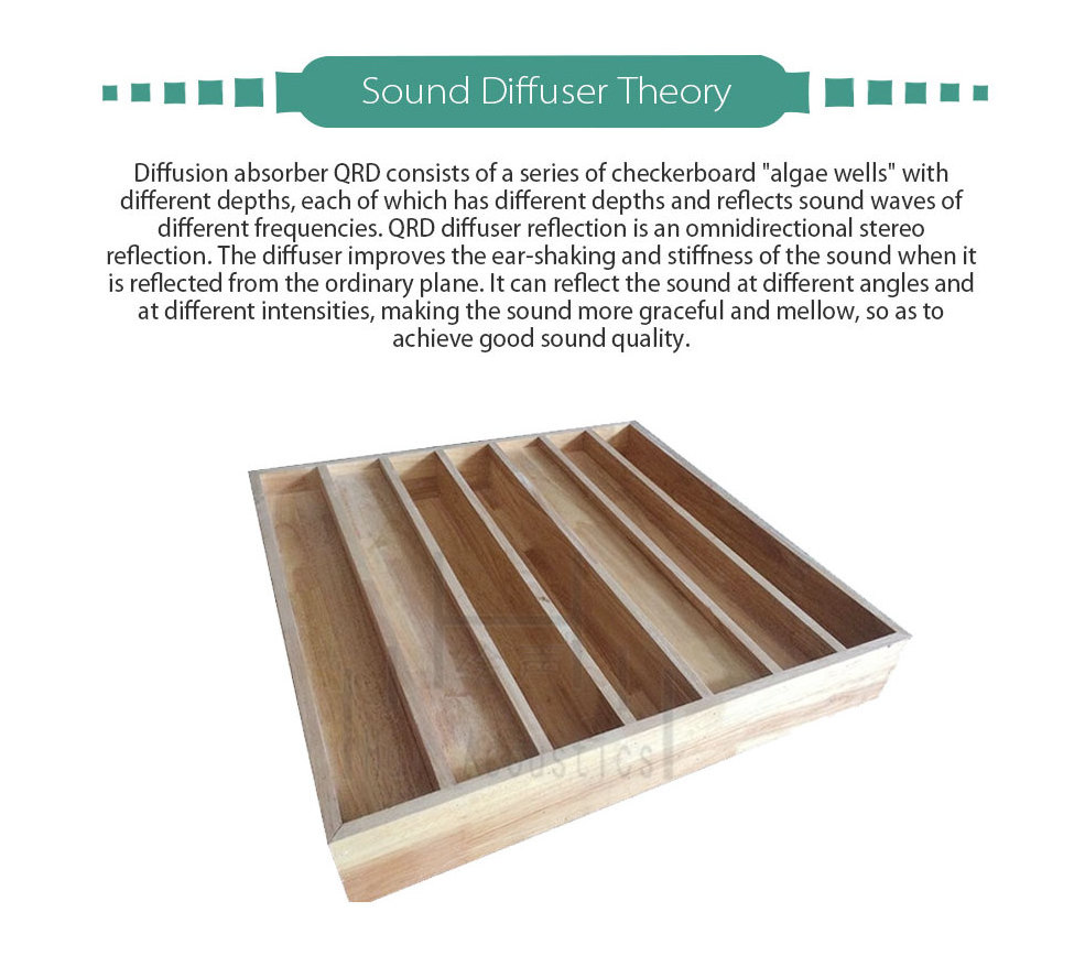 Sound Diffusion Panel Wooden 3D Wall Panel Wooden Acoustical Diffuser Panel