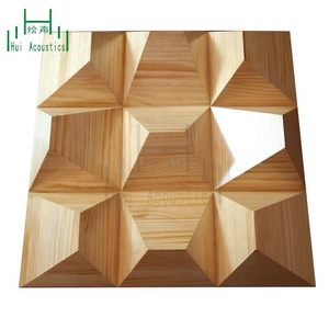 Sound Diffusion Panel Wooden 3D Wall Panel Wooden Acoustical Diffuser Panel