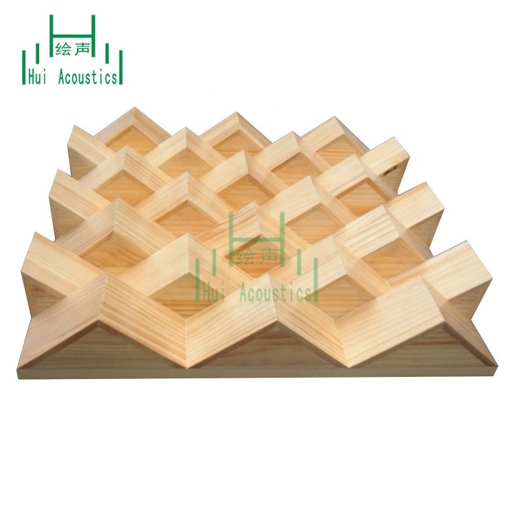 3D Sound Diffusive Acoustic Panels Wooden Diffuser 3D Acoustic Wall Panel Sound Diffuser