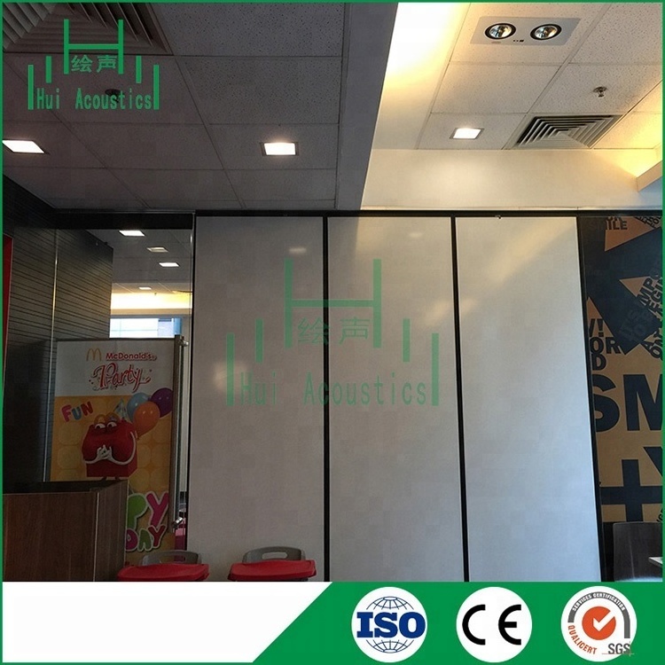 Sliding Wall Panels Soundproof Folding Partition Door MDF Sound Proof Partition Wall for Restaurant