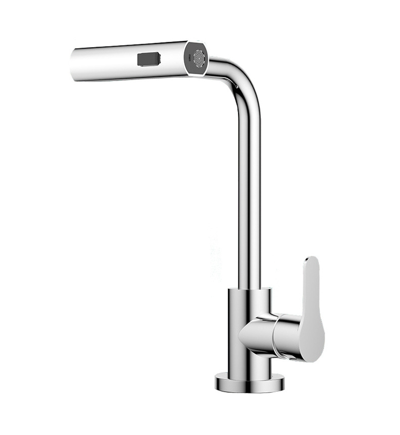 Luxury kitchen faucets with 4 way sprayer modern stainless steel 360 degree sink sanitary wares mixer kitchen faucet