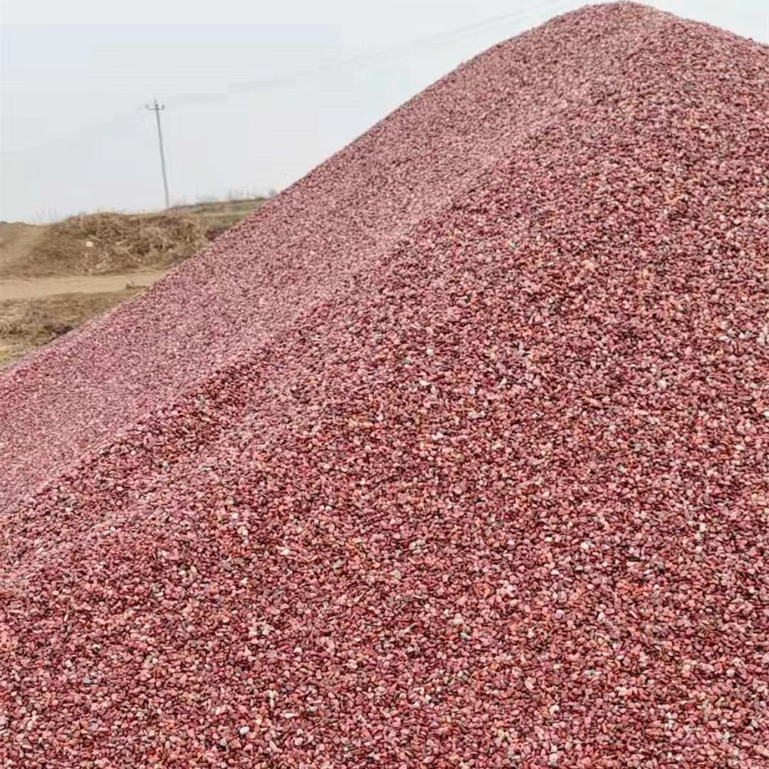 Red marble crushed stone chips and aggregate natural stones wholesale stone for aquarium gravel rock