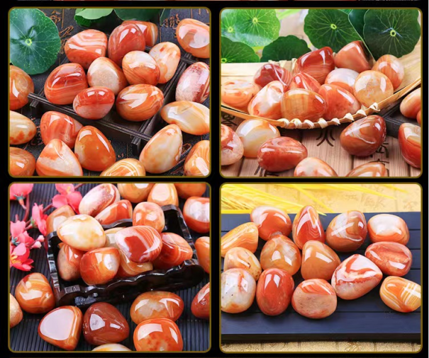 Wholesale Natural Crystals Best Quality High Polished Natural Stone Red Carnelian Tumble Pebbles Stone At Factory Price